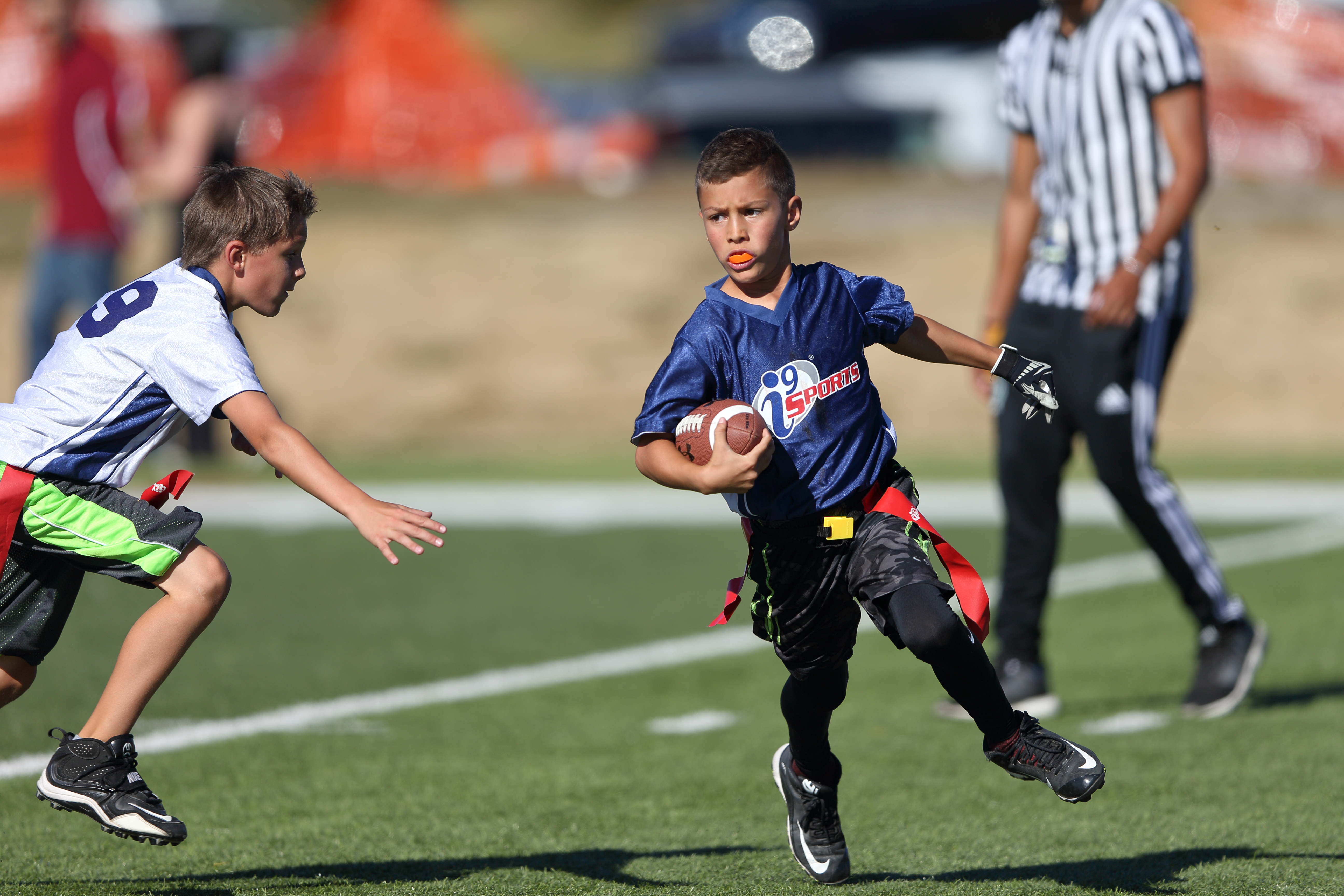 kids flag football game with i9 sports